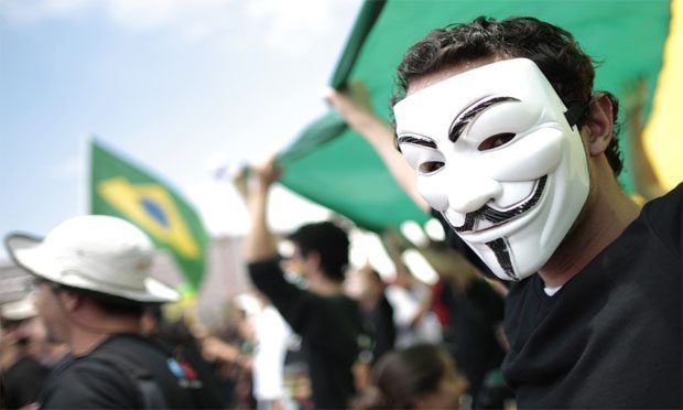 Anonymous Brazil Protest