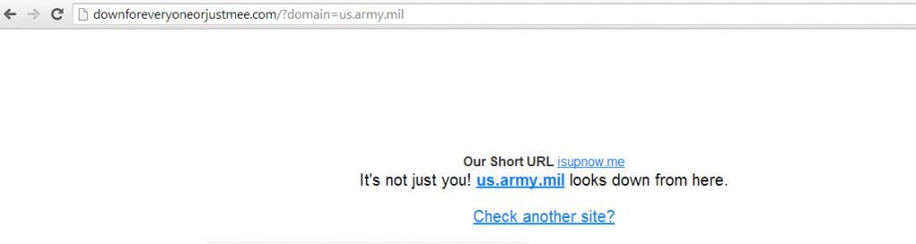 us army website down