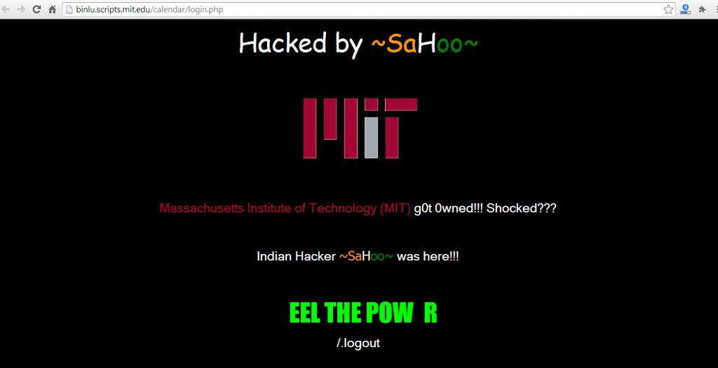 Sahoo hacked website