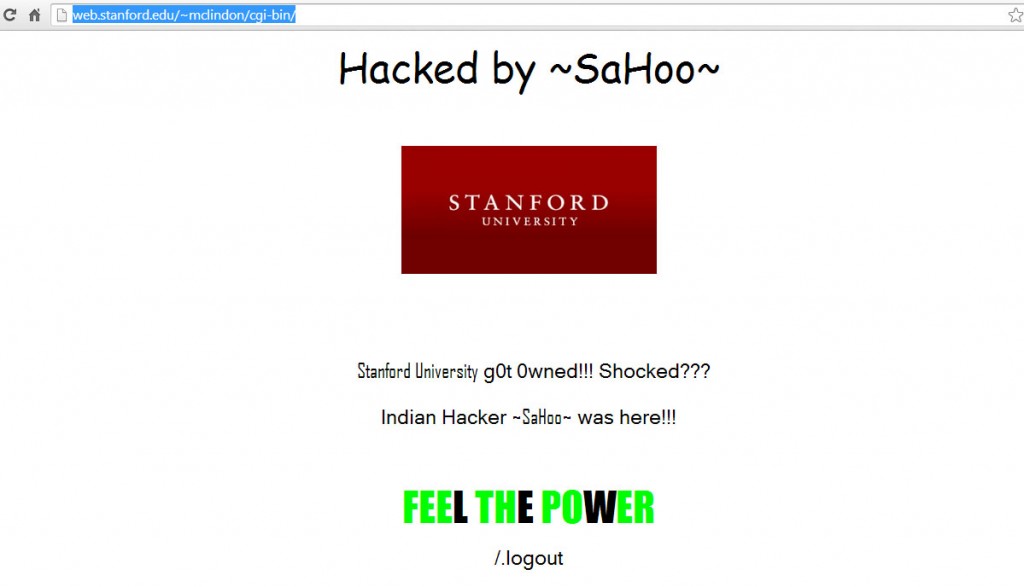 Stanford website hacked