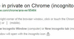 browse in private on chrome