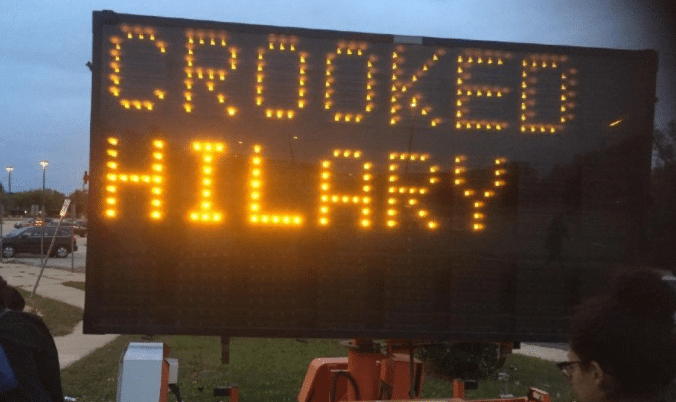 hillary message hacked