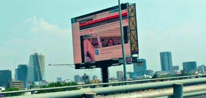 Giant Electronic Billboard Hacked